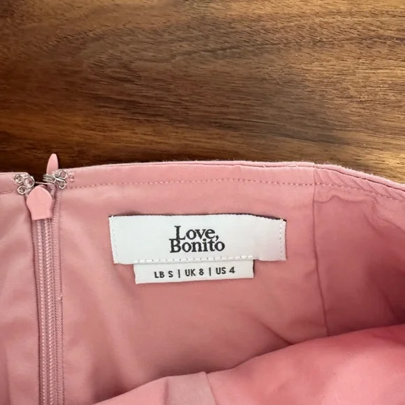 Love Bonito Tracy Pencil Skirt in Pink Salmon size 4 - Picture 6 of 7